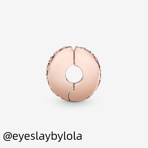 Pandora Pink Pavé Clip Charm - Picture 3 of 5